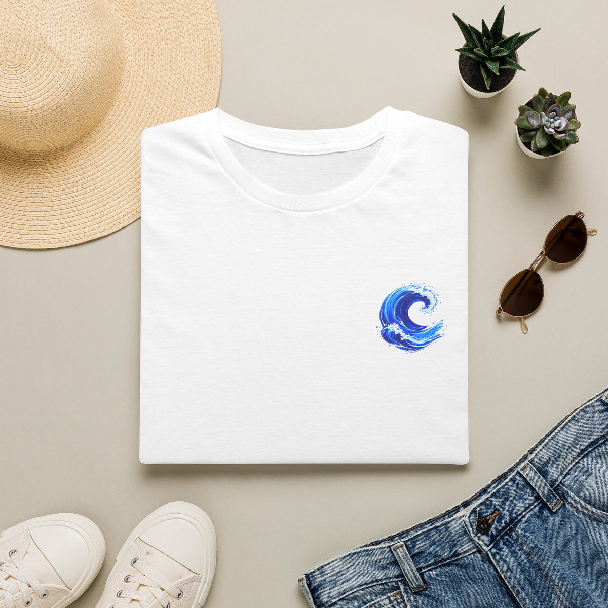 Blue Wave Men's Crew Neck
