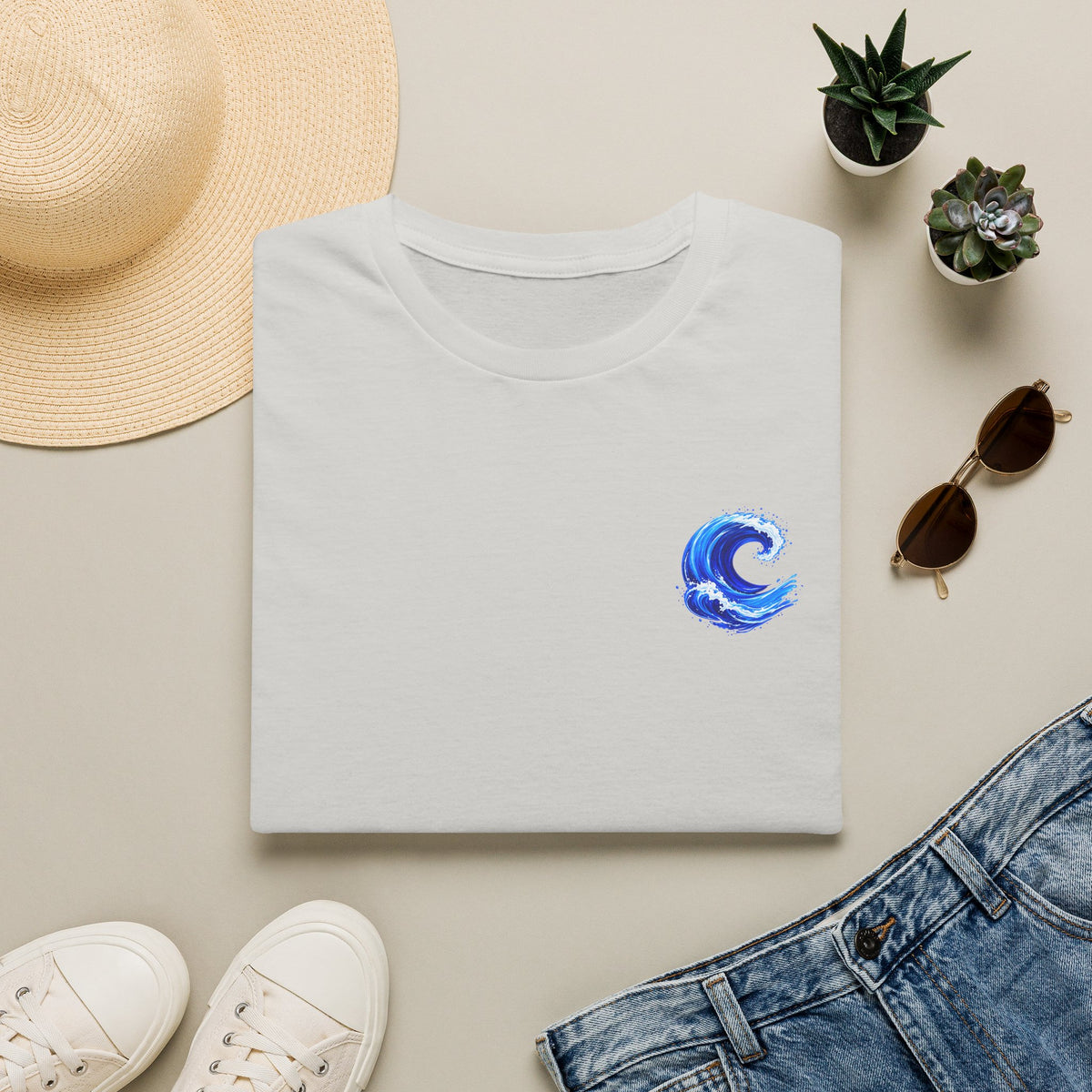 Blue Wave Men's Crew Neck