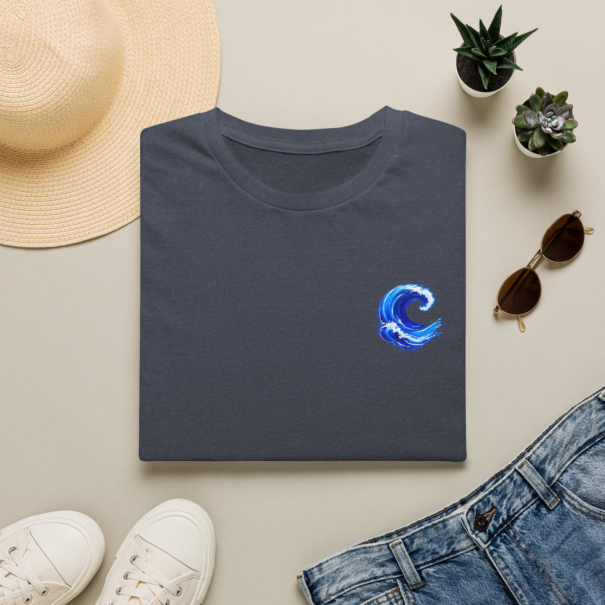 Blue Wave Men's Crew Neck