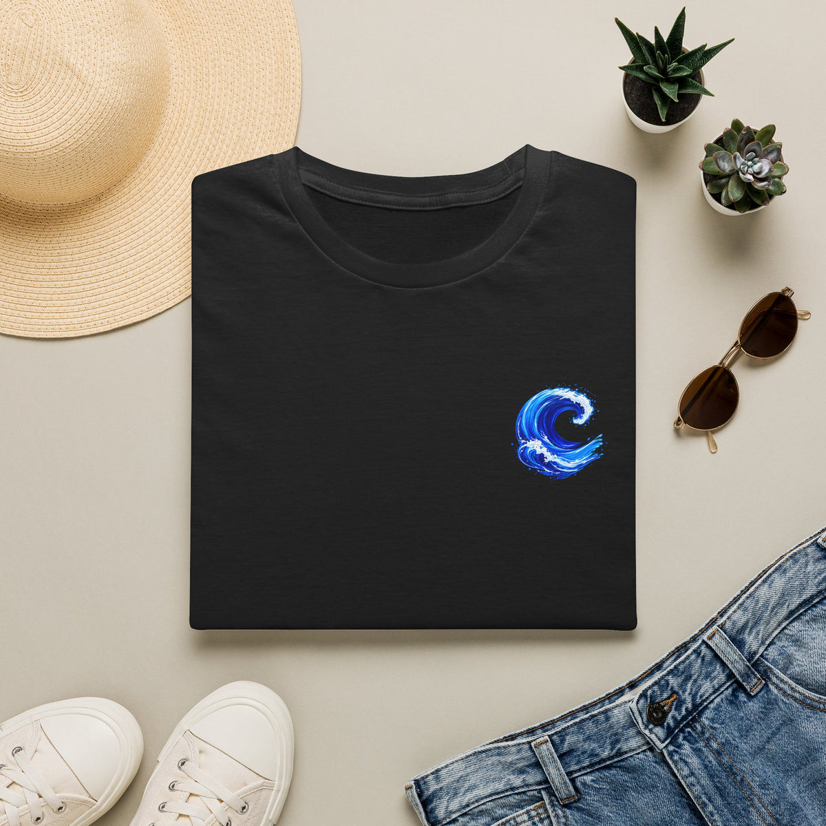 Blue Wave Men's Crew Neck
